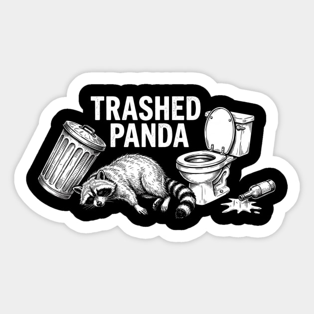 Trashed Panda Animal Lovers Gift Sticker by ArtistTee ⭐⭐⭐⭐⭐
